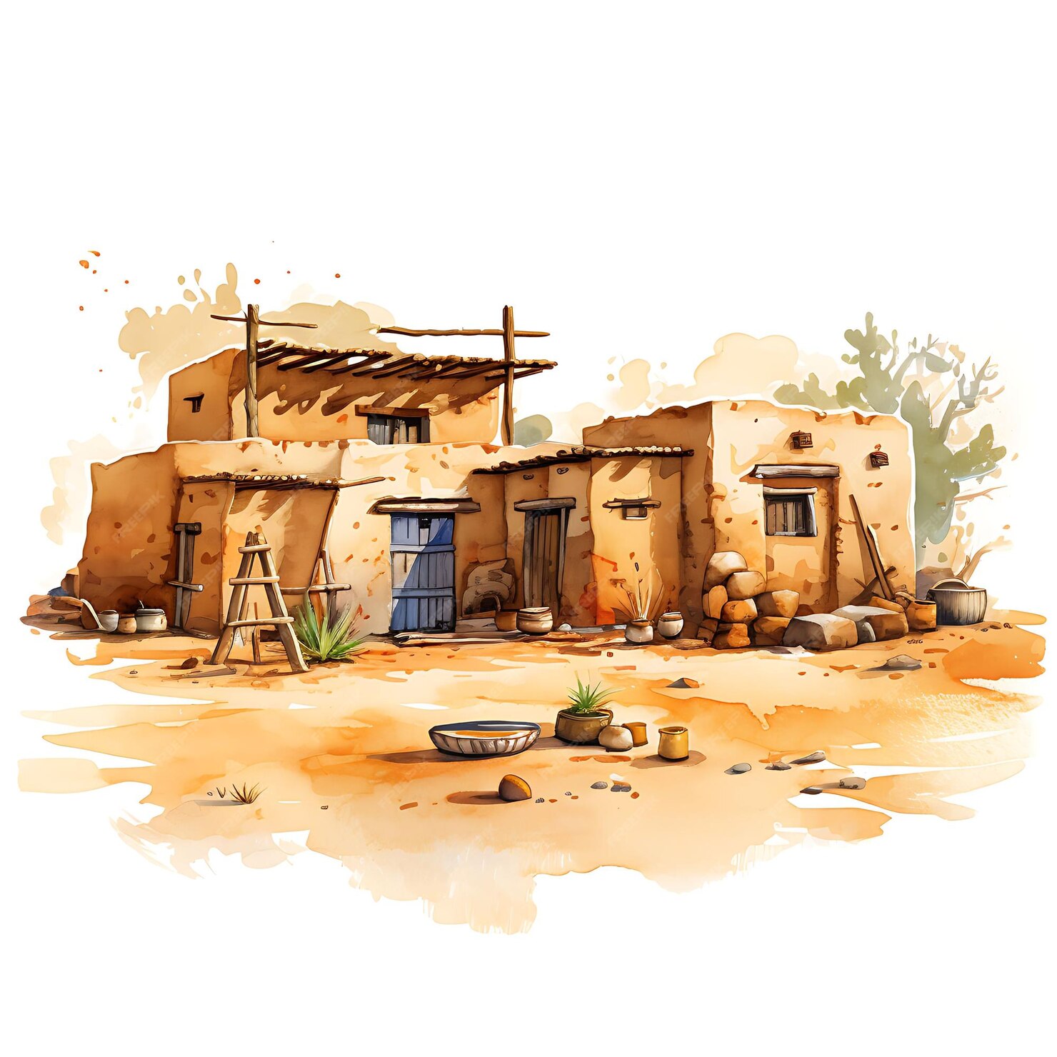 Adobe Pueblo House